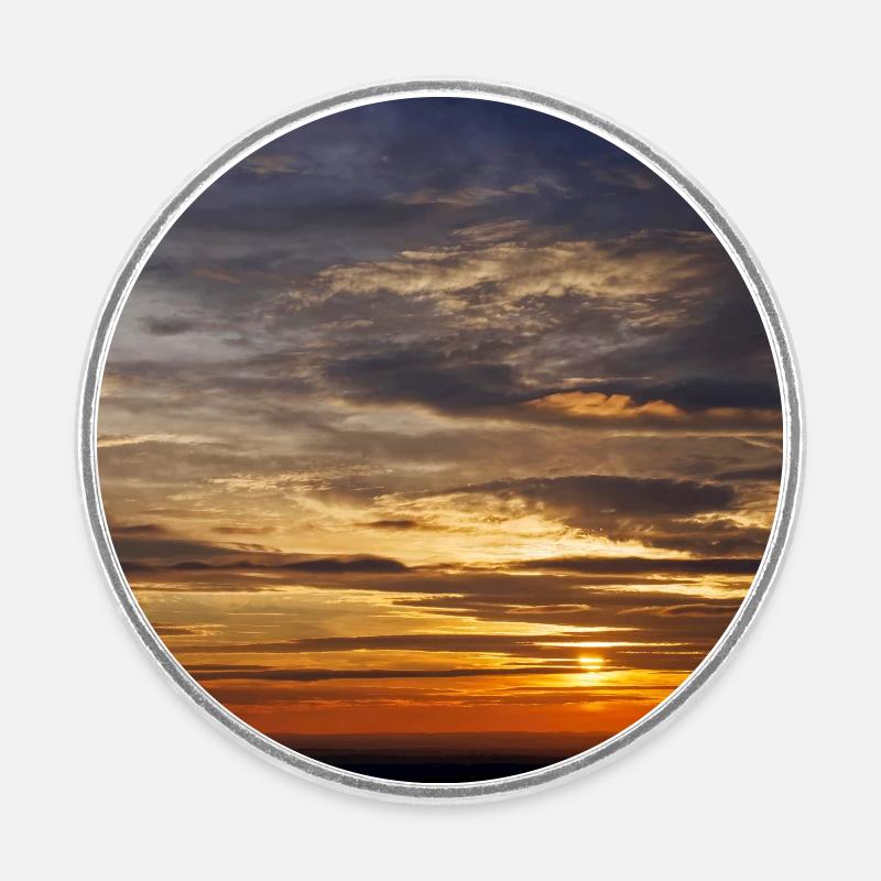 Couleurs du ciel - Magnet rond - blanc