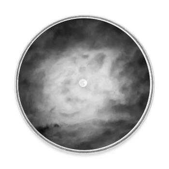 The Eye of the Moon - Round  fridge magnet - white - Front