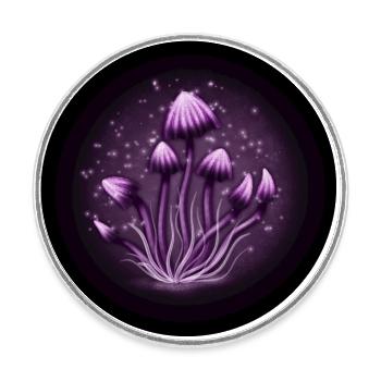 Magic mushrooms - Round  fridge magnet - white - Front