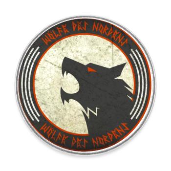 Wölfe des Nordens - Runder Kühlschrankmagnet - Weiß - Vorne