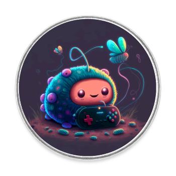 Glowy - Runder Kühlschrankmagnet - Weiß - Vorne