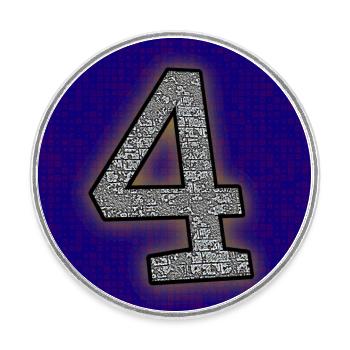 4 (quatre) - Image - 2023 - Magnet rond - blanc - Devant