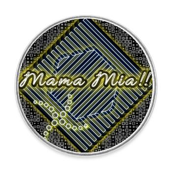 Mama Mia!! - Shop WoW - 2023 - Runder Kühlschrankmagnet - Weiß - Vorne