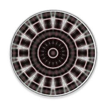 Mandala Art | Tribal Emblem - Runder Kühlschrankmagnet - Weiß - Vorne