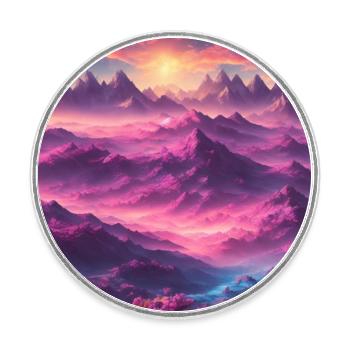 A vibrant planet - Runder Kühlschrankmagnet - Weiß - Vorne