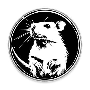 maus - Runder Kühlschrankmagnet - Weiß - Vorne