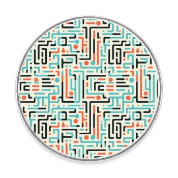 Labyrinthe de rêves: Voyage dans le labyrinthe pastel - Magnet rond - blanc - Devant