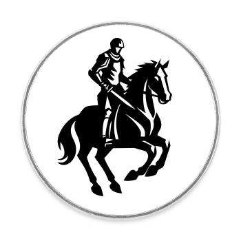 Soldat des Königs - Runder Kühlschrankmagnet - Weiß - Vorne
