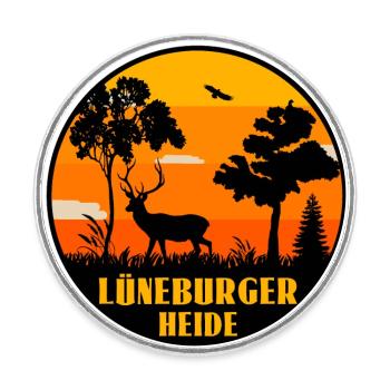 Lüneburger Heide - Runder Kühlschrankmagnet - Weiß - Vorne