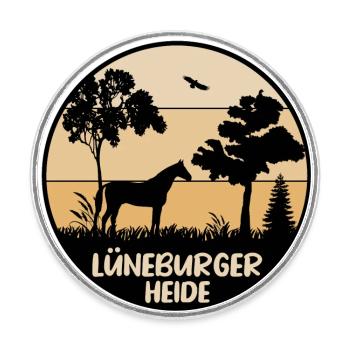 Lüneburger Heide - Runder Kühlschrankmagnet - Weiß - Vorne