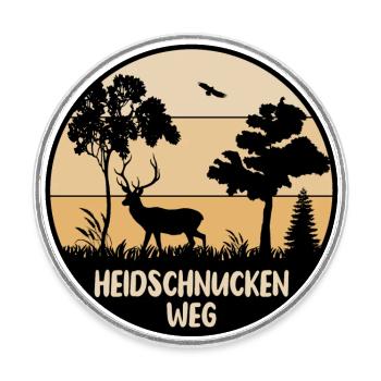 Heidschnuckenweg - Runder Kühlschrankmagnet - Weiß - Vorne
