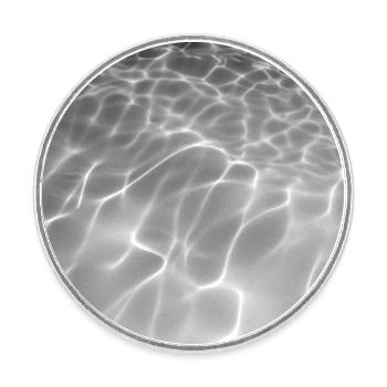 zwischenWasser - Runder Kühlschrankmagnet - Weiß - Vorne
