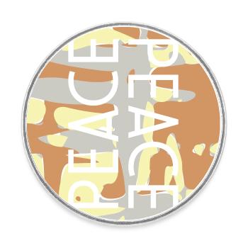 PEACE camouflage Design - Round  fridge magnet - white - Front