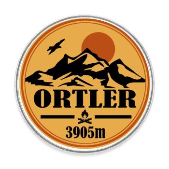 Ortler - Magnet rond - blanc - Devant