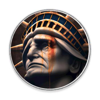America Statue of Liberty with Indian Face - Round  fridge magnet - white - Front