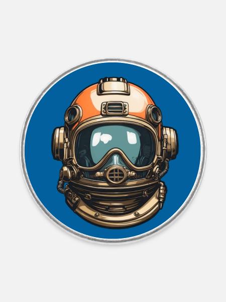Jetpilothelm Pilotenhelm Jetpilot - Runder Kühlschrankmagnet - Weiß