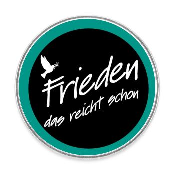 Einfach nur Frieden für alle - Runder Kühlschrankmagnet - Weiß - Vorne