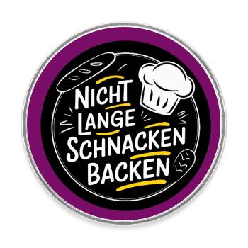 einfach Backen Bäcker mit Herz und Seele - Runder Kühlschrankmagnet - Weiß - Vorne