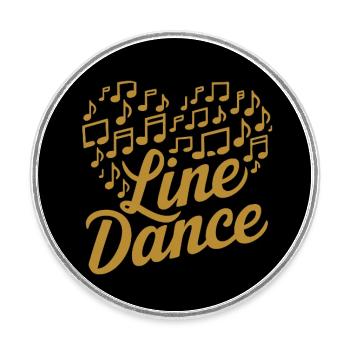 I Love Line Dance Member Dance Group Training - Round  fridge magnet - white - Front