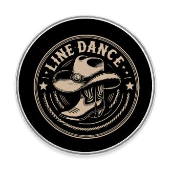 Line Dance my hobby Line Dance - Round  fridge magnet - white - Front