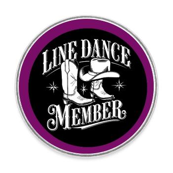 Line Dance Mitglied Tanzgruppe Training - Runder Kühlschrankmagnet - Weiß - Vorne