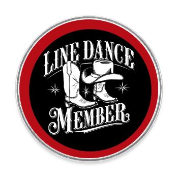 Line Dance Mitglied Tanzgruppe Training - Runder Kühlschrankmagnet - Weiß - Vorne