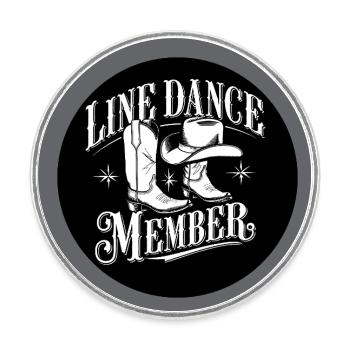 Line Dance Mitglied Tanzgruppe Training - Runder Kühlschrankmagnet - Weiß - Vorne