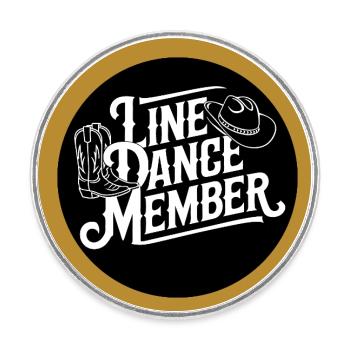Line Dance Mitglied Tanzgruppe Training - Runder Kühlschrankmagnet - Weiß - Vorne