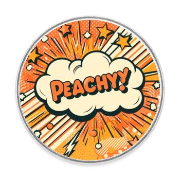 Pêche Pêche - Magnet rond - blanc - Devant