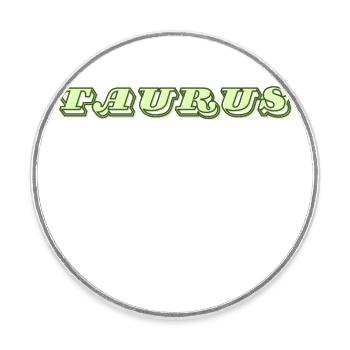 Logo "Taureau" - Magnet rond - blanc - Devant