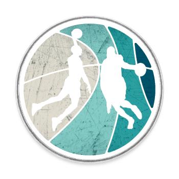 Passion Basketball - Basketball Gift - Round  fridge magnet - white - Front