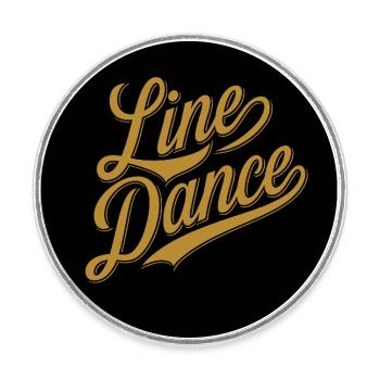 Line Dancing Country Dance - Line Dance Tanzen - Runder Kühlschrankmagnet - Weiß - Vorne