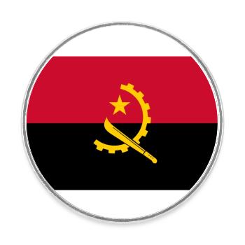 Angola - Magnet rond - blanc - Devant