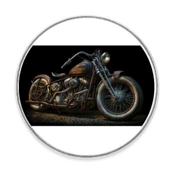 Bobber - Runder Kühlschrankmagnet - Weiß - Vorne