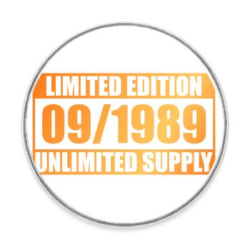 Édition Limitée 35ème Anniversaire - ꝏ Approvisionnement 09/1989 - Magnet rond - blanc - Devant