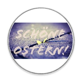 Frohe Ostern - Runder Kühlschrankmagnet - Weiß - Vorne