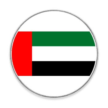Vereinigte Arabische Emirate - Runder Kühlschrankmagnet - Weiß - Vorne
