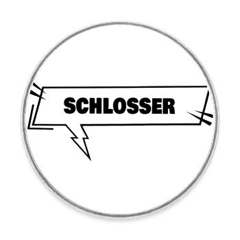 Schlosser - Runder Kühlschrankmagnet - Weiß - Vorne