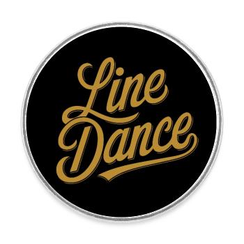 Line Dancing Country Dance - Line Dance Tanzen - Round  fridge magnet - white - Front