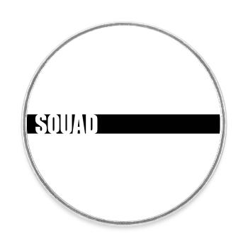 Streifen Squad Anführer Team - Runder Kühlschrankmagnet - Weiß - Vorne