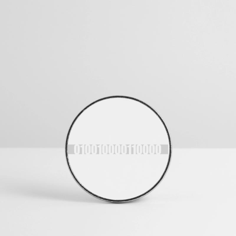 Langage de programme de code binaire Magnet rond
