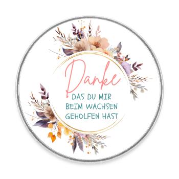 Danke das du mir beim Wachsen geholfen hast! - Runder Kühlschrankmagnet - Weiß - Vorne