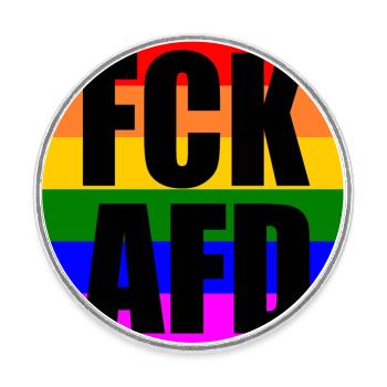Fck afd - Round  fridge magnet - white - Front