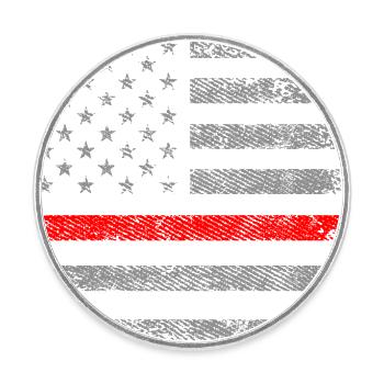 Volunteer Firefighter Firefighter - Round  fridge magnet - white - Front