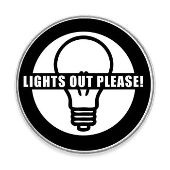 Licht Aus Lampe Ausschalten | FARBE ÄNDERBAR - Runder Kühlschrankmagnet - Weiß - Vorne