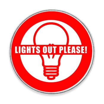 Licht Aus Lampe Aus Licht ausschalten - Runder Kühlschrankmagnet - Weiß - Vorne