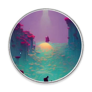 Histoire d'amour - Magnet rond - blanc - Devant