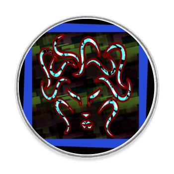 Fighting Face - Art Image - Round  fridge magnet - white - Front