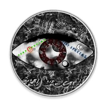 Très spécial - Image - 2023 - Magnet rond - blanc - Devant