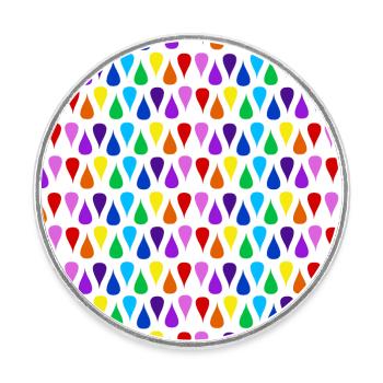 Bunte Tränen - Runder Kühlschrankmagnet - Weiß - Vorne